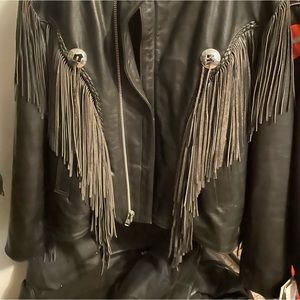 Leather jacket … size large . Like new